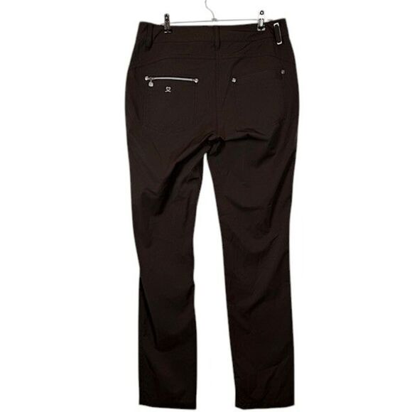 Daily Sports Women's Brown Golf Pants Straight Leg Silver Hardware Size 8 - Picture 5 of 14
